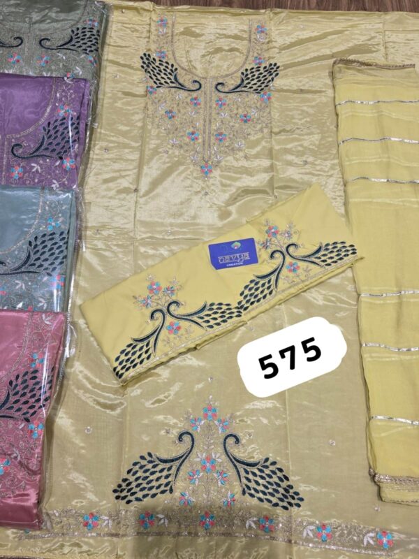 Navya Glass Top Nazneen Dupatta Unstitched Suits