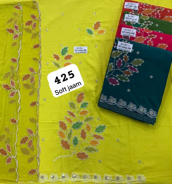 SCAK Soft Jaam Top Nazneen Dupatta Unstitched Suits