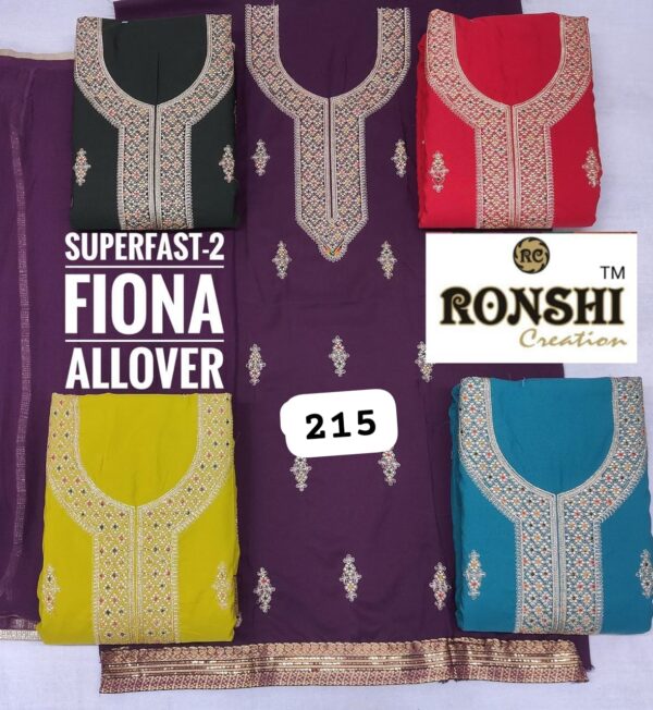 358106 Ronshi Fiona Top Nazneen Dupatta Unstitched Suits