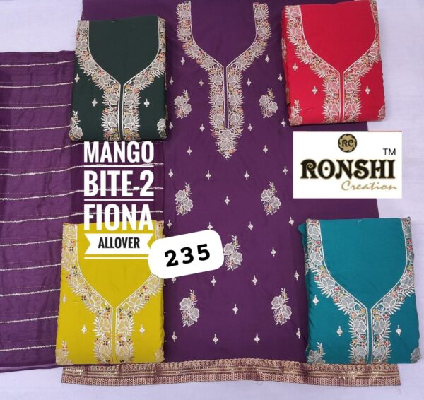 358107 Ronshi Fiona Top Nazneen Dupatta Unstitched Suits