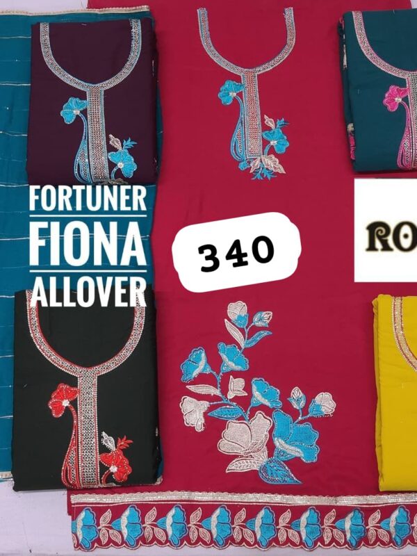 Ronshi Fiona Top Nazneen Dupatta Unstitched Suits