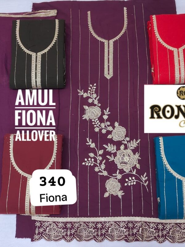 Ronshi Fiona Top Nazneen Dupatta Unstitched Suits