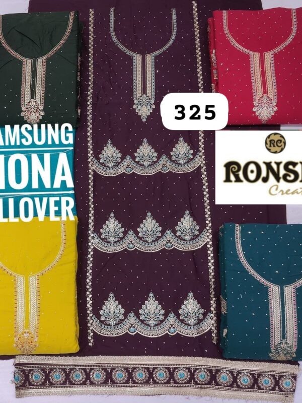 Ronshi Fiona Top Nazneen Dupatta Unstitched Suits