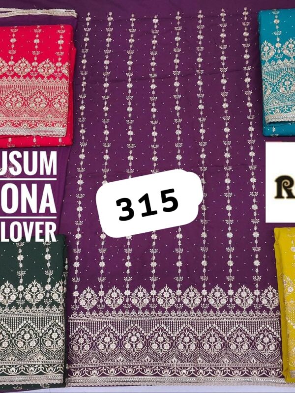 Ronshi Fiona Top Nazneen Dupatta Unstitched Suits