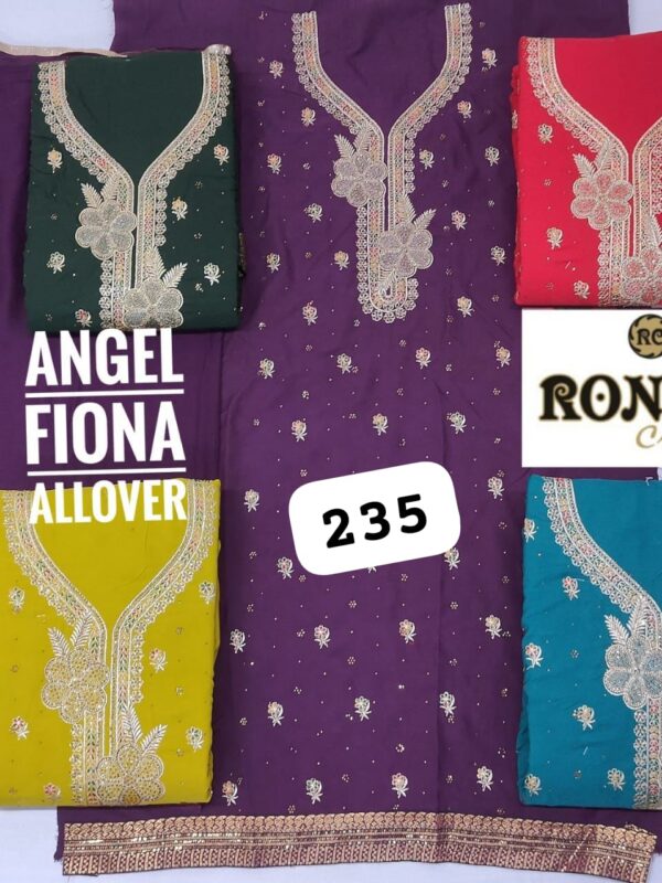 Ronshi Fiona Top Nazneen Dupatta Unstitched Suits