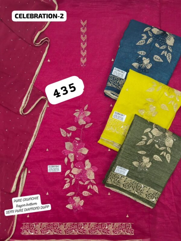 SCAK Crunchy Top Nazneen Dupatta Unstitched Suits