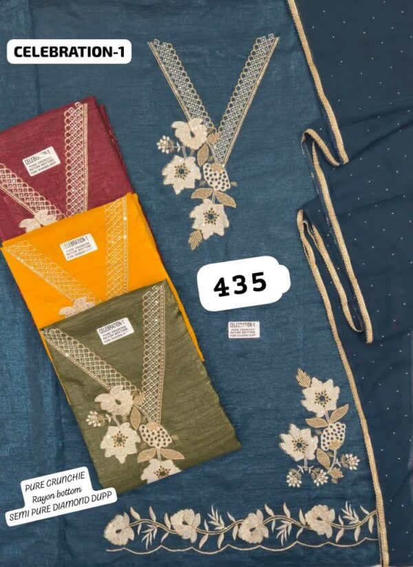 359751 SCAK Crunchy Top Nazneen Dupatta Unstitched Suits