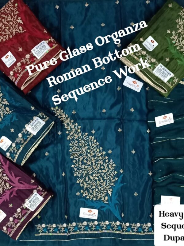 Swastik Glass Top Nazneen Dupatta Unstitched Suits