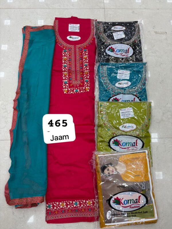 Komal Jaam Top Nazneen Dupatta Unstitched Suits