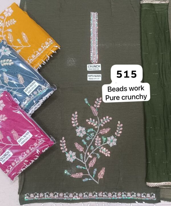 SCAK Crunchy Top Nazneen Dupatta Unstitched Suits