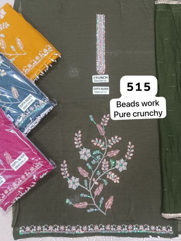 SCAK Crunchy Top Nazneen Dupatta Unstitched Suits