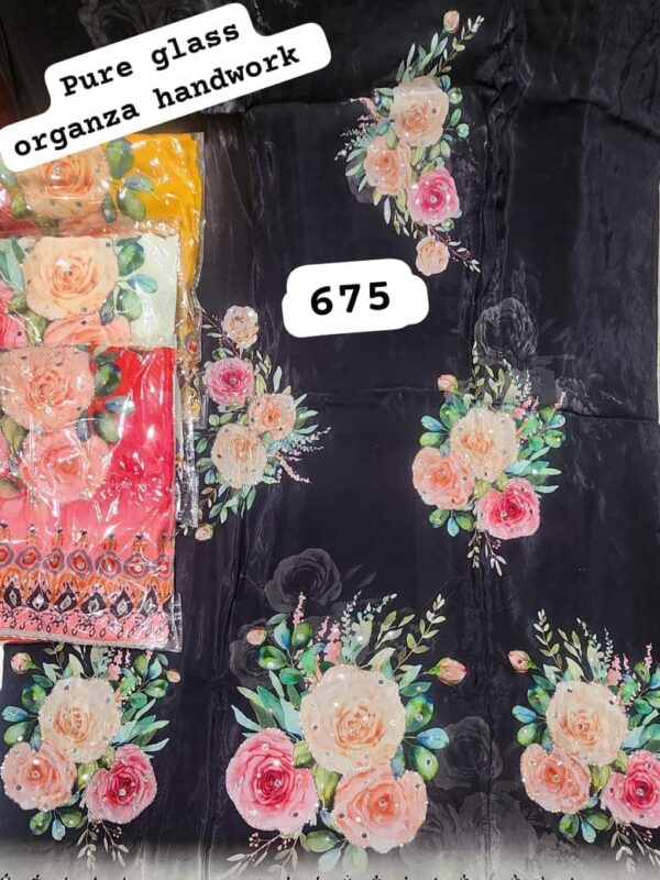 363798 SCAK Glass Top Pure Chiffon Dupatta Unstitched Suits