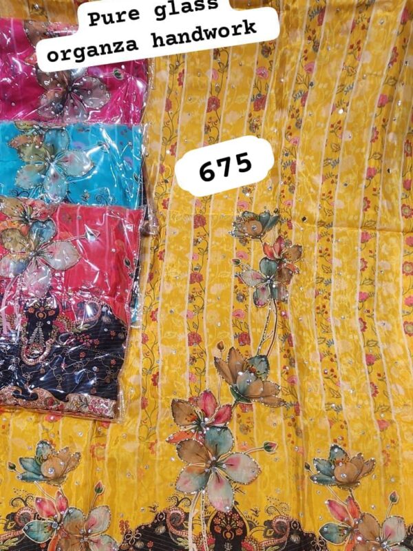 363799 SCAK Glass Top Pure Chiffon Dupatta Unstitched Suits