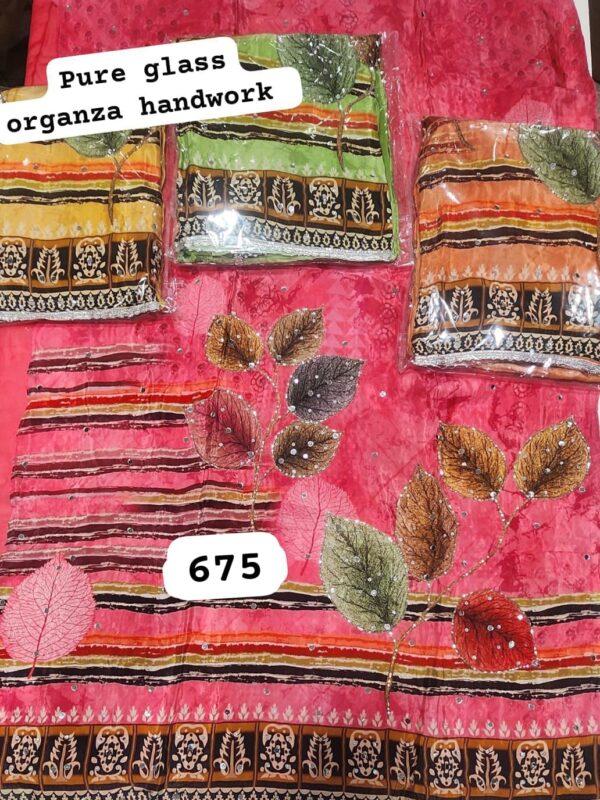 363800 SCAK Glass Top Pure Chiffon Dupatta Unstitched Suits