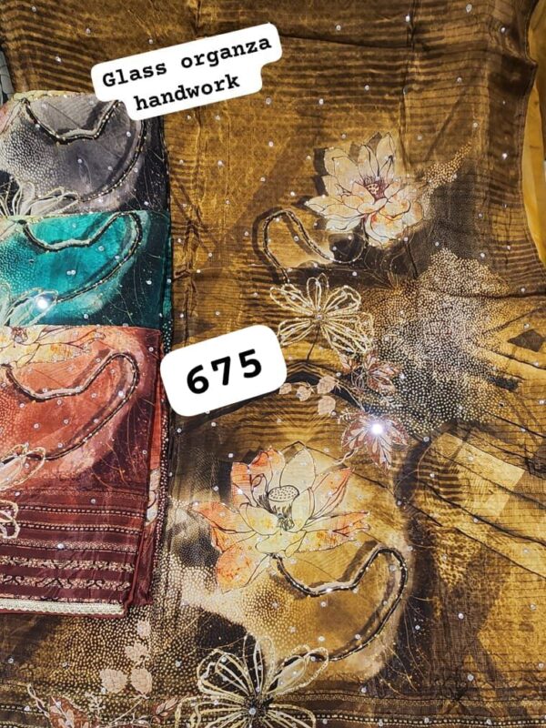 363801 SCAK Glass Top Pure Chiffon Dupatta Unstitched Suits