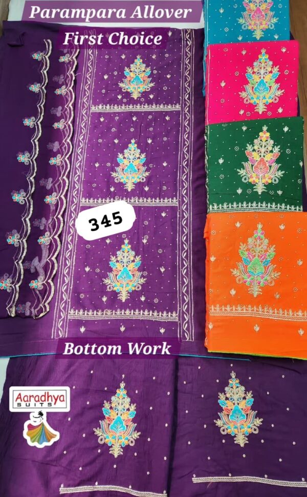 Aaradhya Parampara Top Nazneen Dupatta Unstitched Suits