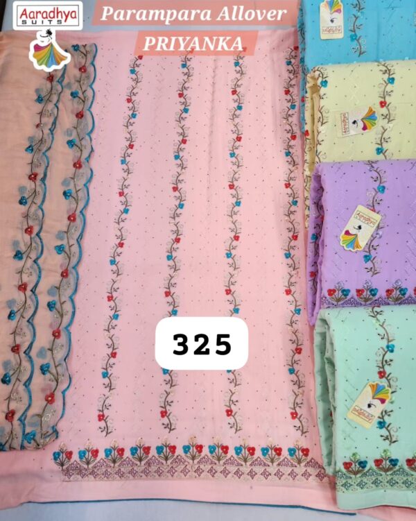 Aaradhya Parampara Top Nazneen Dupatta Unstitched Suits