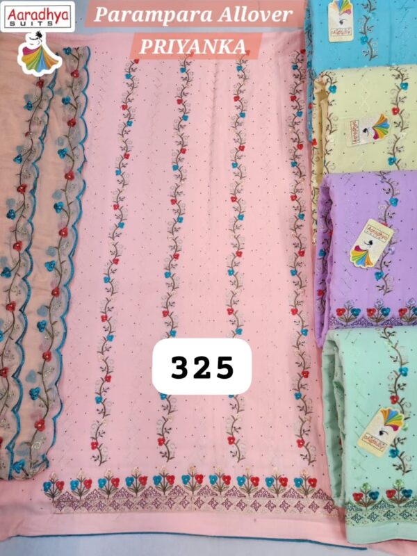 Aaradhya Parampara Top Nazneen Dupatta Unstitched Suits