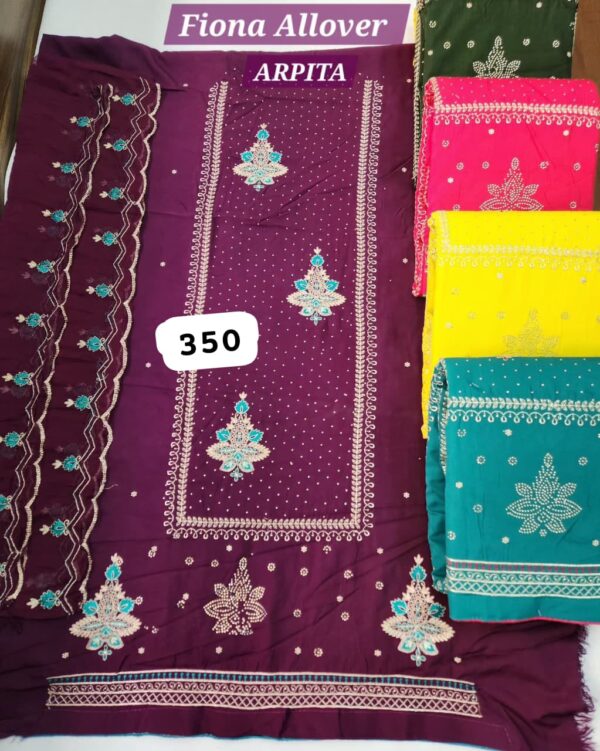 Aaradhya Fiona Top Nazneen Dupatta Unstitched Suits