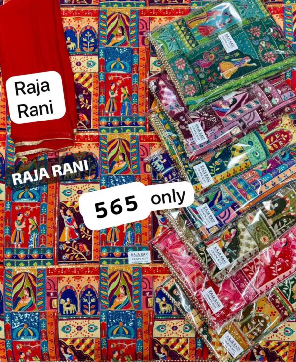 SCAK Crepe Top Nazneen Dupatta Unstitched Suits