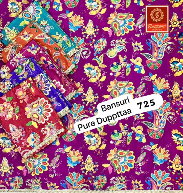 Bansuri Crepe Top Pure Chiffon Dupatta Unstitched Suits