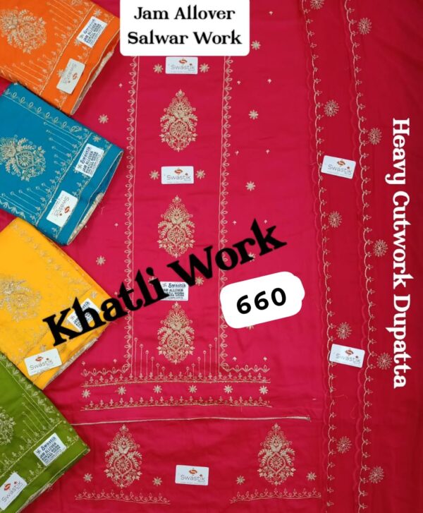 Swastik Jaam Top Nazneen Dupatta Unstitched Suits