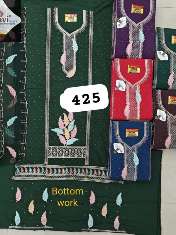 376702 Sharvi Fiona Top Nazneen Dupatta Unstitched Suits