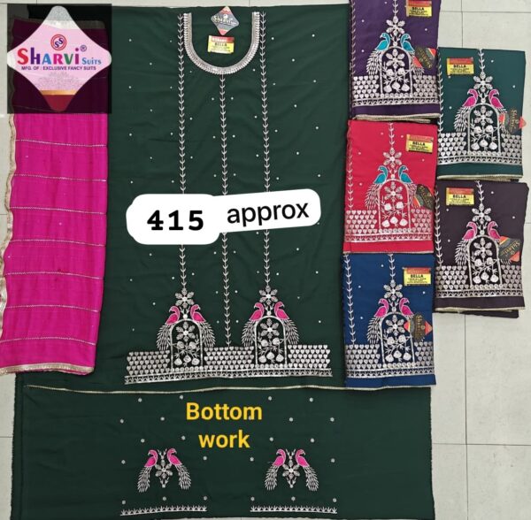 Sharvi Fiona Top Nazneen Dupatta Unstitched Suits