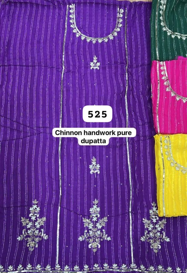 Sharvi Other Top Pure Chiffon Dupatta Unstitched Suits
