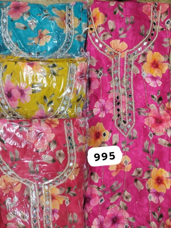 376714 SCAK Glass Top Pure Chiffon Dupatta Unstitched Suits