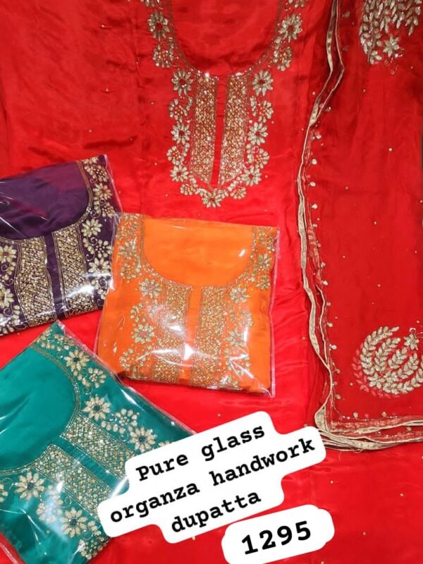 376719 SCAK Glass Top Pure Chiffon Dupatta Unstitched Suits