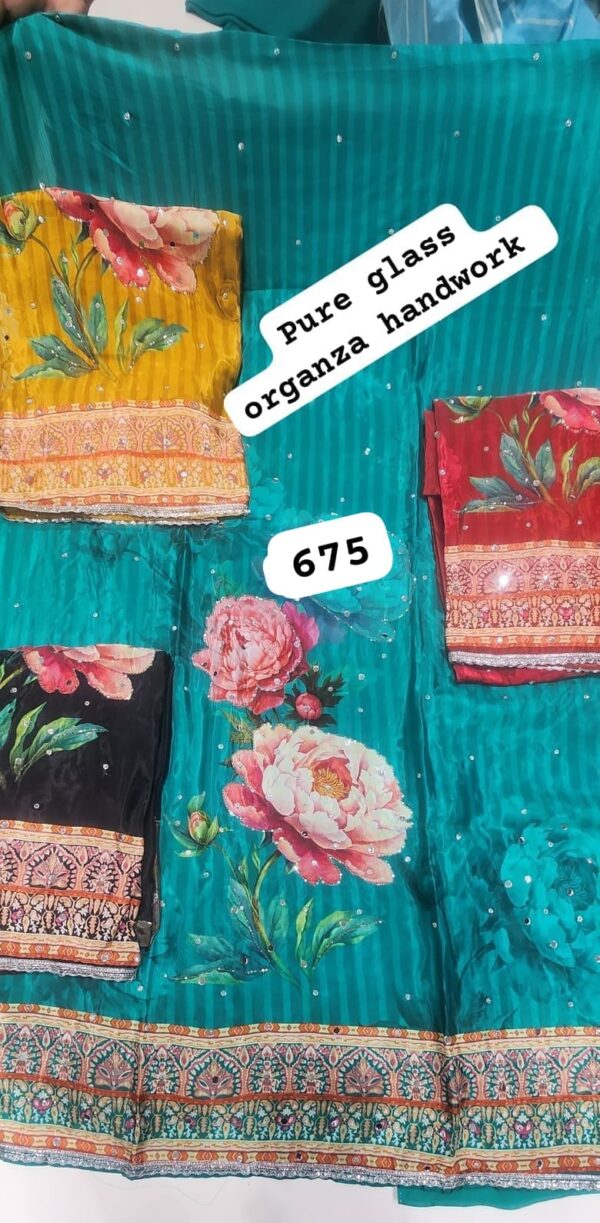 376720 SCAK Glass Top Nazneen Dupatta Unstitched Suits