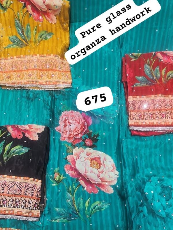 SCAK Glass Top Nazneen Dupatta Unstitched Suits