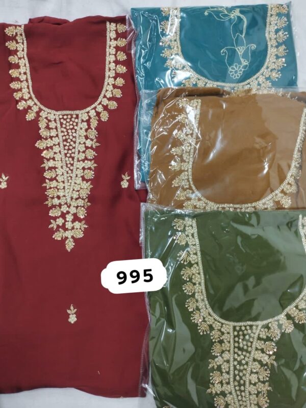 376723 SCAK Glass Top Pure Chiffon Dupatta Unstitched Suits