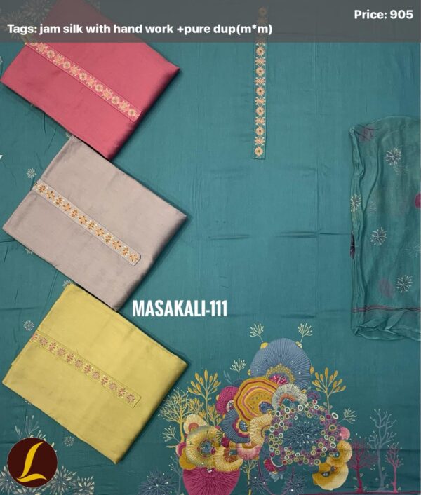 Lalee Jaam Top Muslin Dupatta Unstitched Suits