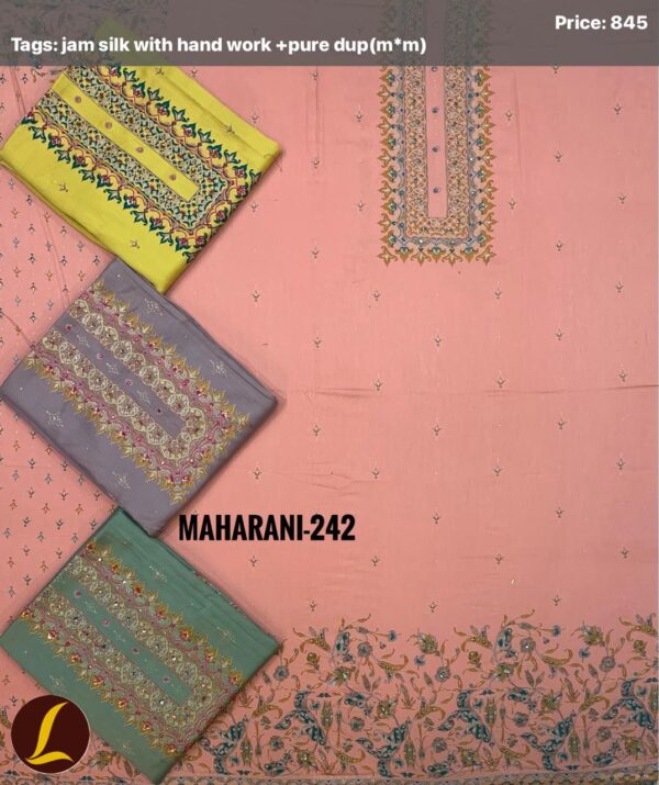 Lalee Jaam Top Muslin Dupatta Unstitched Suits