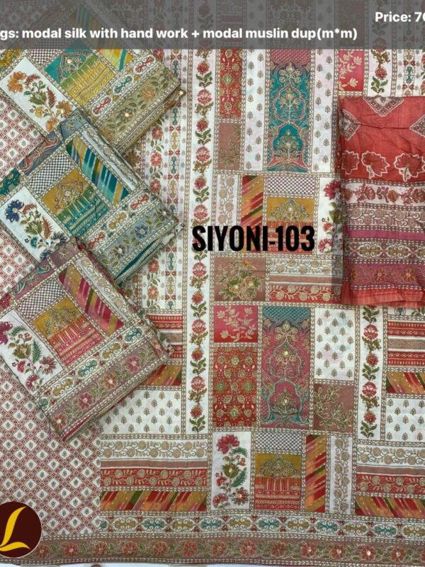 1000462920 Lalee Modal Silk Top Muslin Dupatta Unstitched Suits