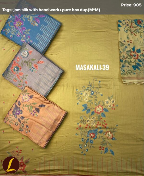 1000462943 Lalee Jaam Top Pure Chiffon Dupatta Unstitched Suits