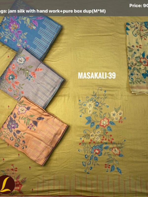 1000462943 Lalee Jaam Top Pure Chiffon Dupatta Unstitched Suits