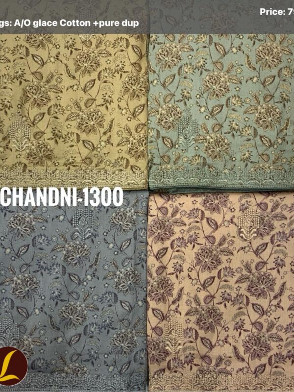 1000462949 Lalee Cotton Top Pure Chiffon Dupatta Unstitched Suits