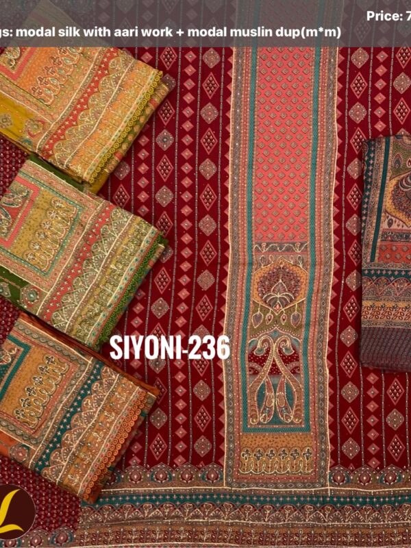 1000462951 Lalee Modal Silk Top Muslin Dupatta Unstitched Suits