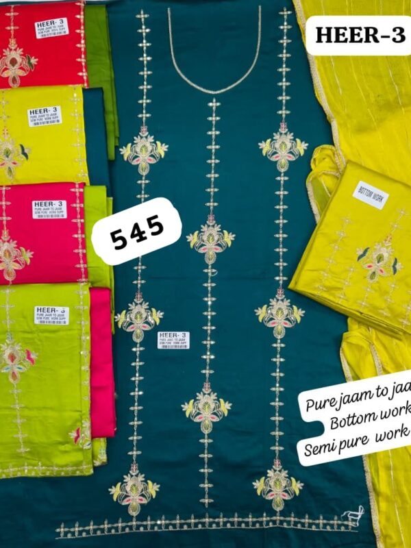 SCAK Jaam Top Pure Chiffon Dupatta Unstitched Suits