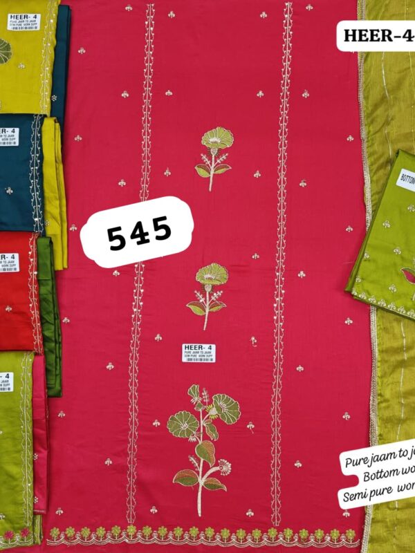 SCAK Jaam Top Pure Chiffon Dupatta Unstitched Suits