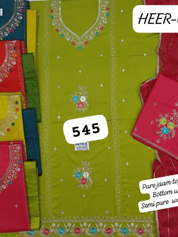 SCAK Jaam Top Pure Chiffon Dupatta Unstitched Suits