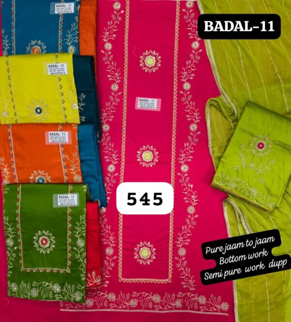 1000462969 SCAK Jaam Top Pure Chiffon Dupatta Unstitched Suits