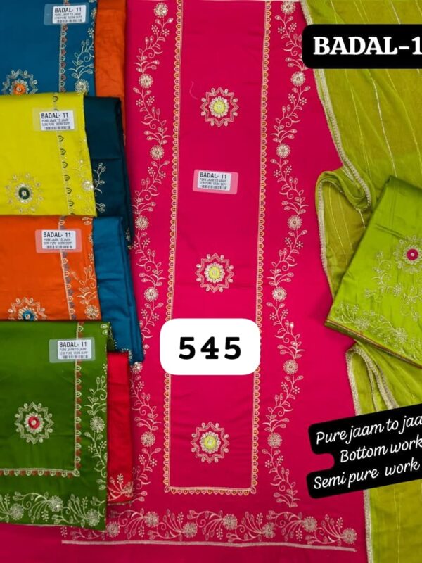 SCAK Jaam Top Pure Chiffon Dupatta Unstitched Suits