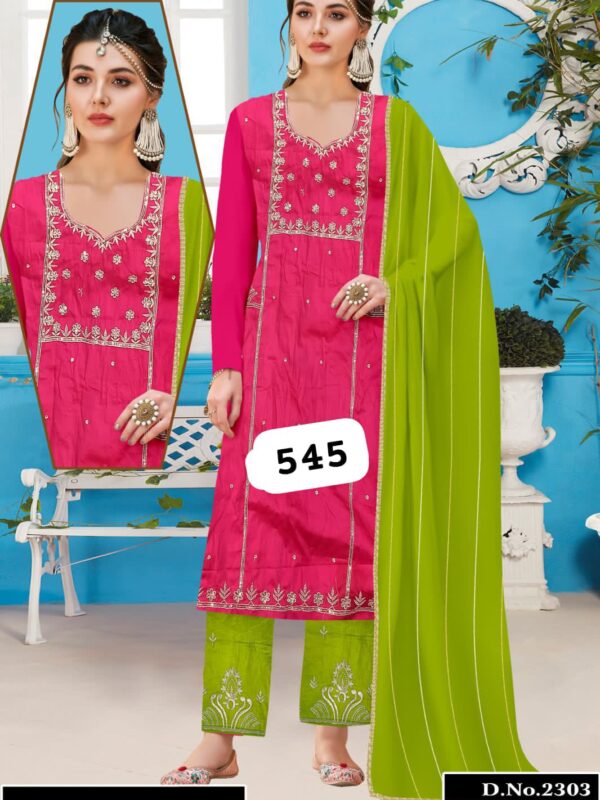 SCAK Jaam Top Pure Chiffon Dupatta Unstitched Suits