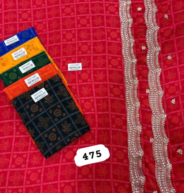 SCAK Georgette Top Georgette Dupatta Unstitched Suits