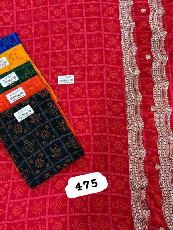 SCAK Georgette Top Georgette Dupatta Unstitched Suits