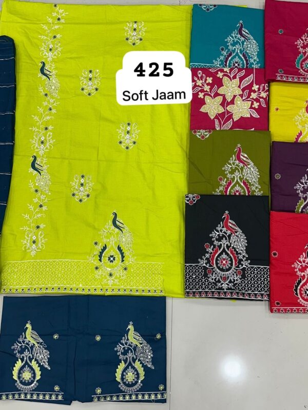 1000584693 SCAK Soft Jaam Top Pure Chiffon Dupatta Unstitched Suits